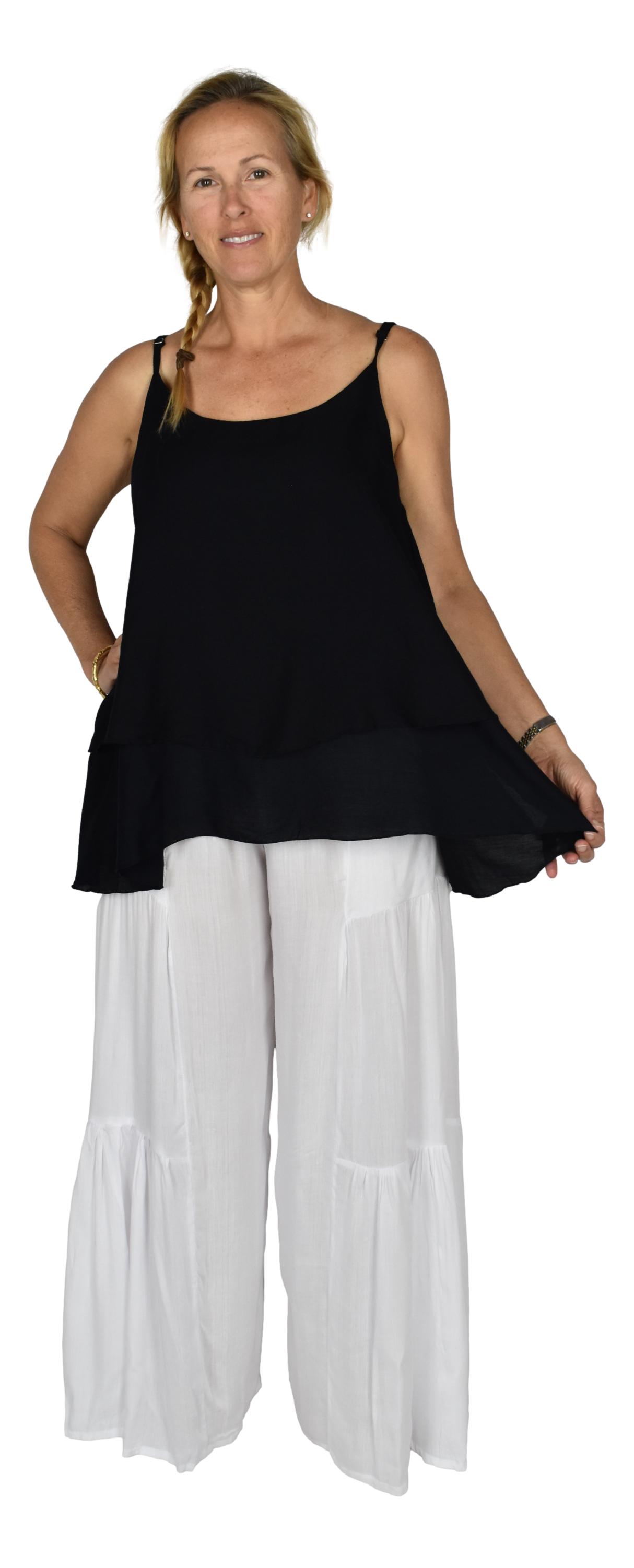 Bahama Top - BAHA-10 – Solid Black, w Adjustable Straps