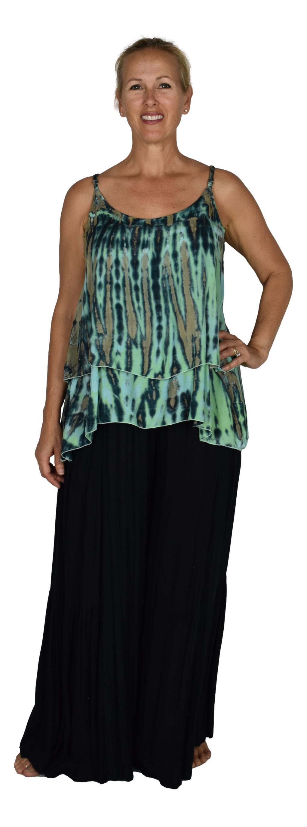 Bahama Top - BAHA-914 – Tye Dye Green, Adjustable Straps