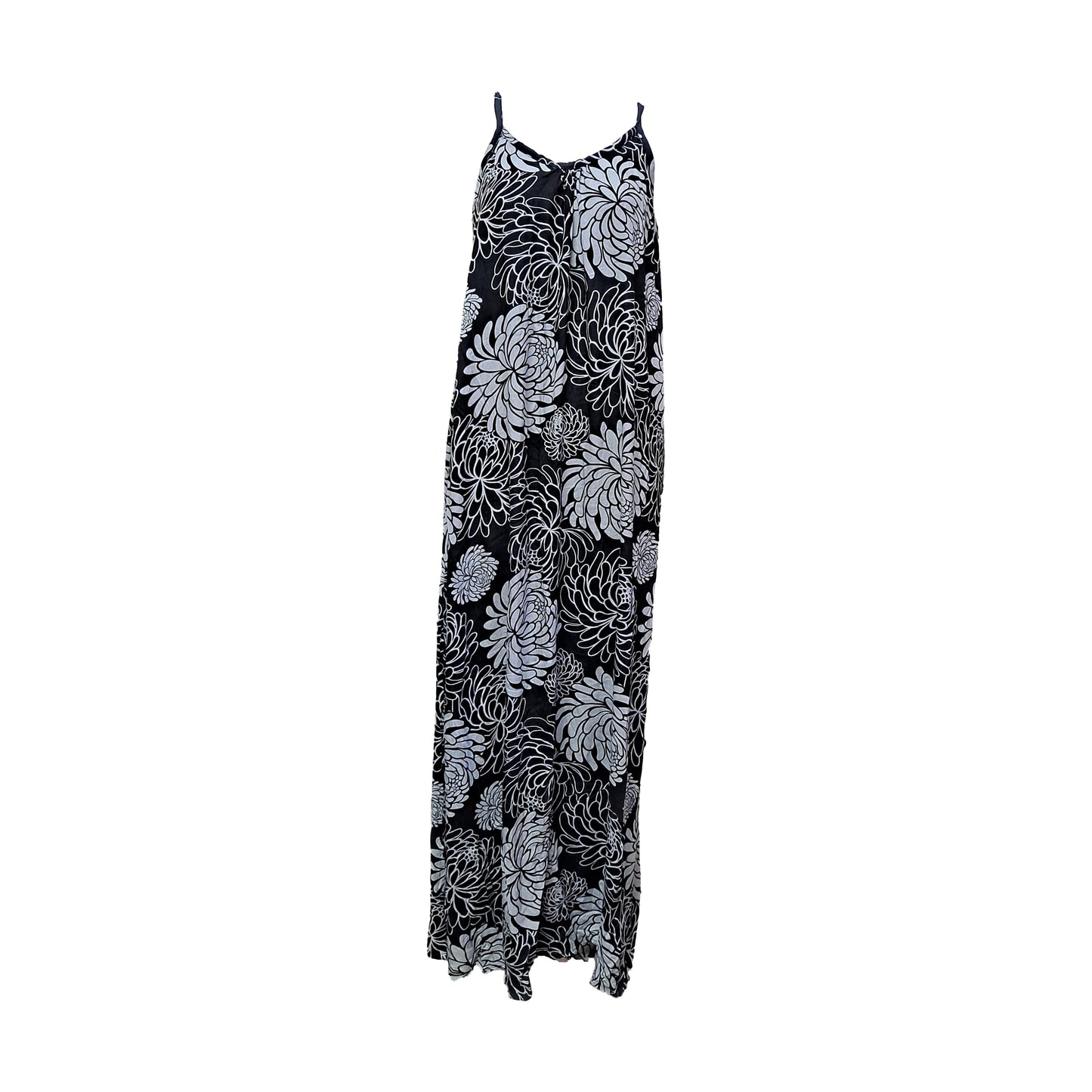 Bali Dress Long - BD-1232-L - Black Chrysanthemum