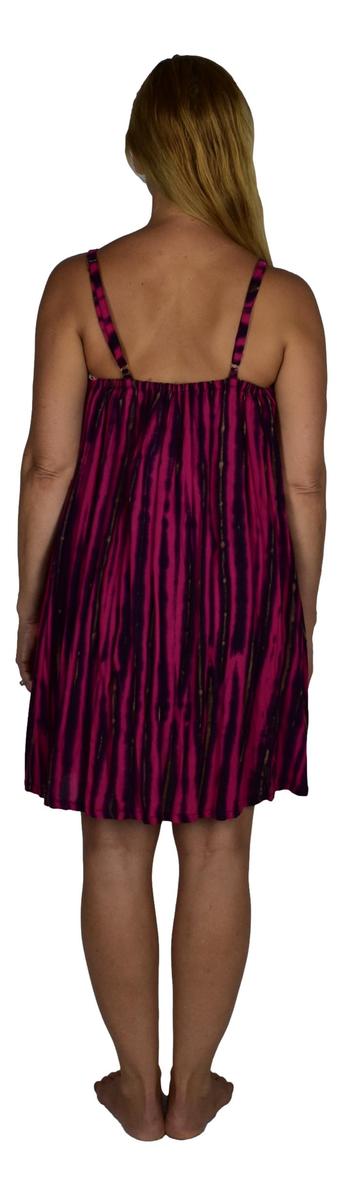 Bali Dress Short - BD-912-PRTLIFE-S Pink Tye Dye Pirate Life