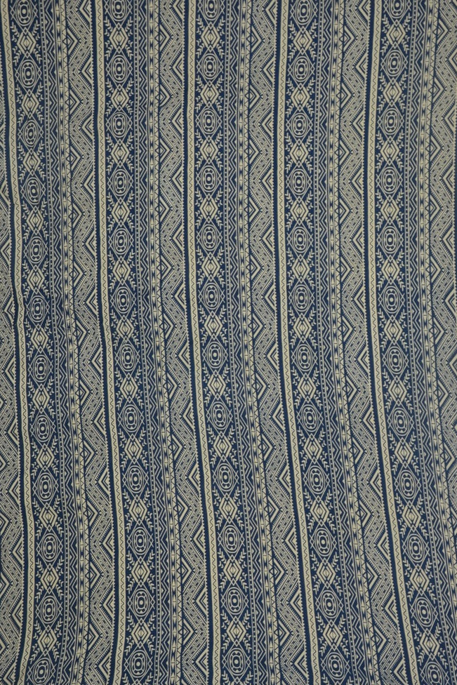 Bali Jumper - BJ-1736 - Beige and Blue Tribal, Tie Strap