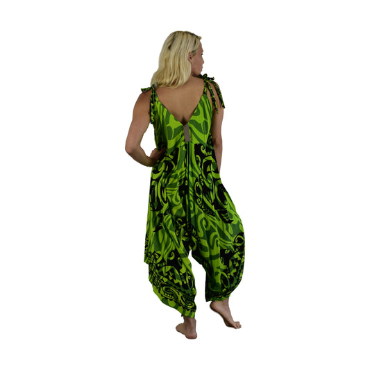 Bali Jumper - BJ-TAT-4 - Green and Black Tattoo Turtle, Tie Strap