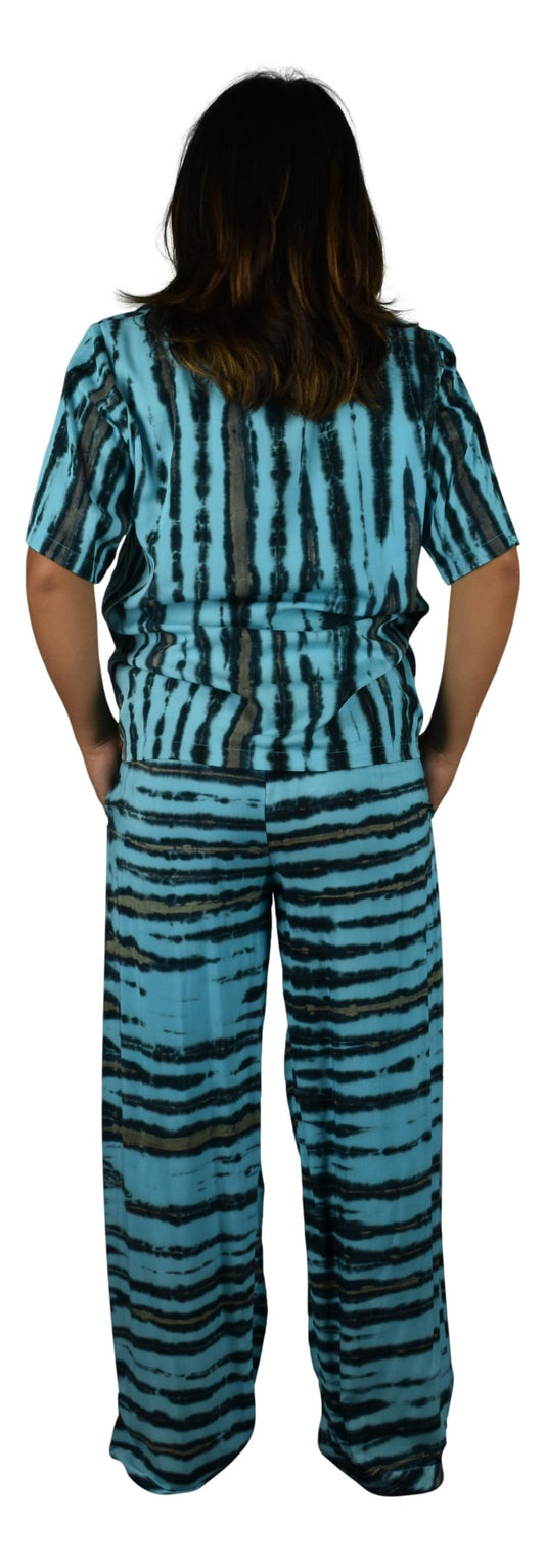 Day Jamma Set – DJ-915-L/XL Blue and Black Tye Dye Large/XL