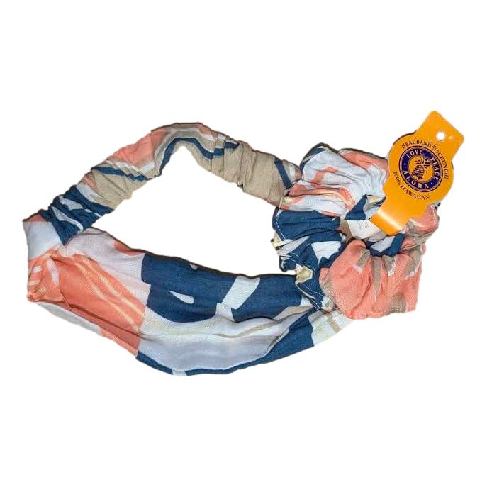 Headband & Scrunchie Set – HB-SCR-4211 – White, Blue, Pink, Monstera