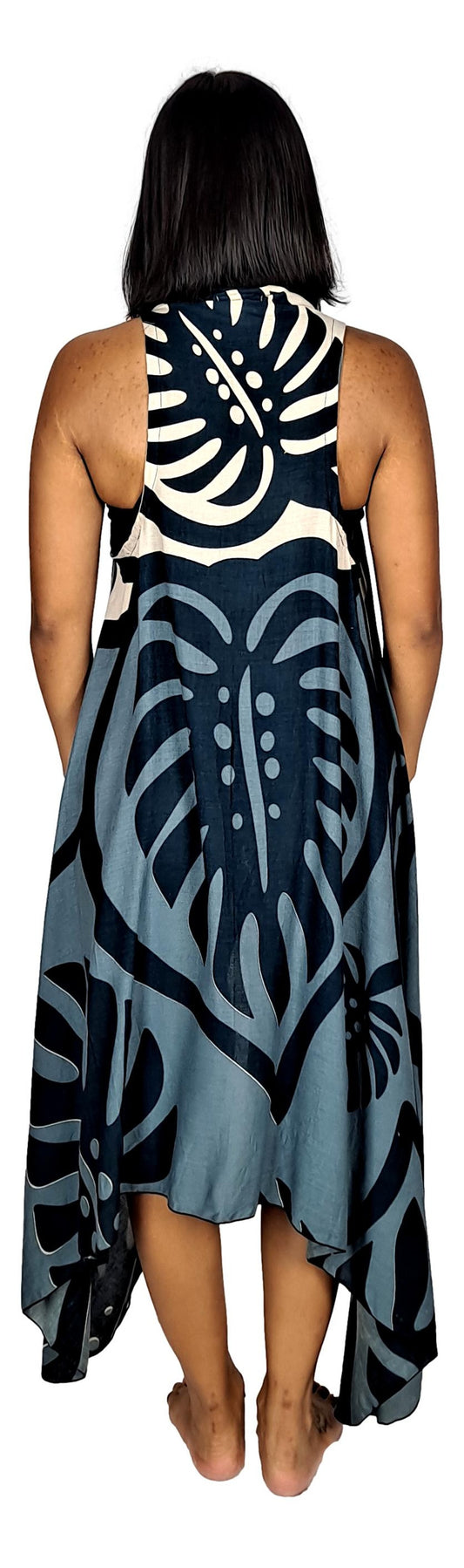 Magic Sarong MG-MON2-20 - Monstera Black and Grey