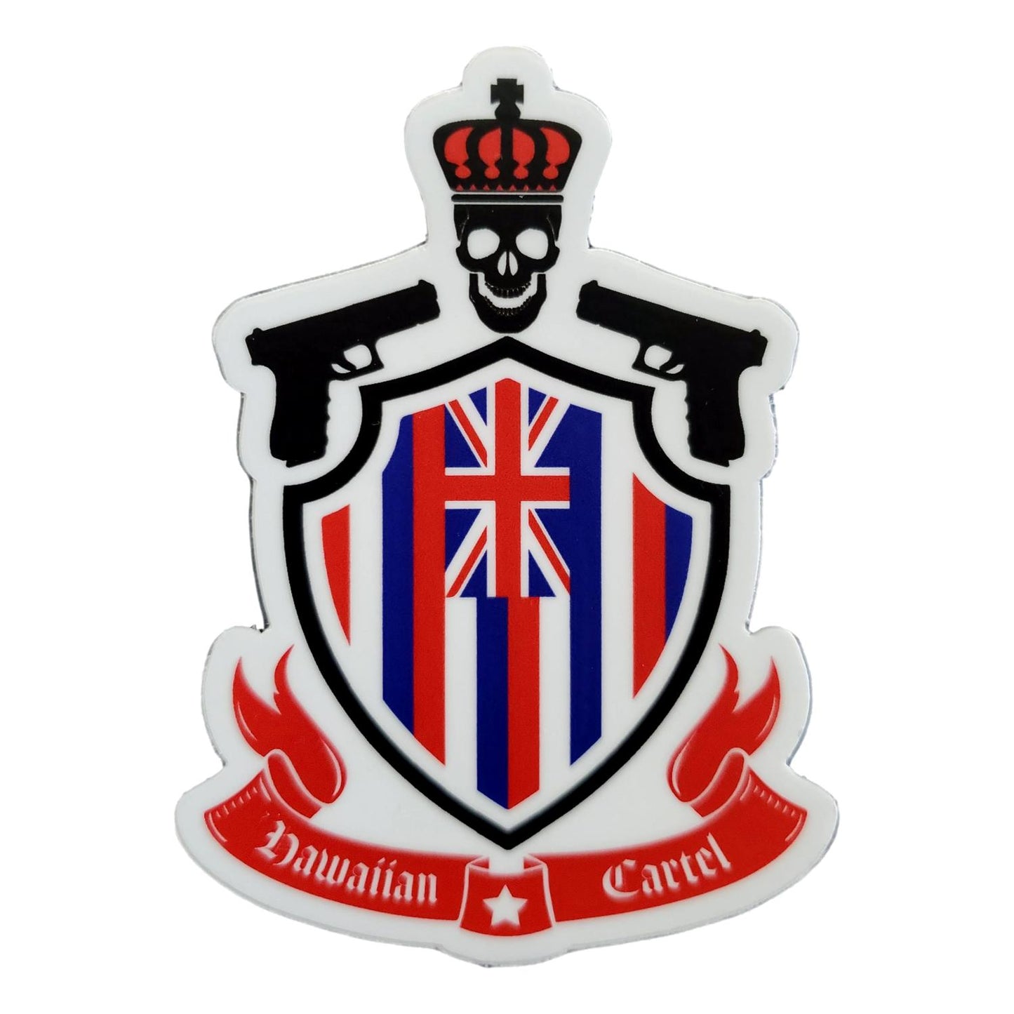 Sticker - SR-HCSHLD-4 - Hawaiian Cartel Shield