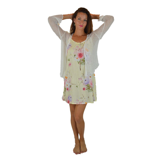 Tradewind Sweater - TS-8 – White Sheer Knit Cardigan Shawl OS