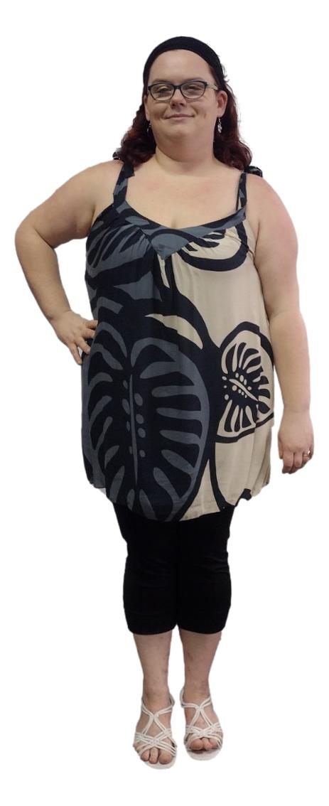 Aruba Dress - ARUBA-MON2-20 - Gray Monstera, Tie Strap Resort Dress