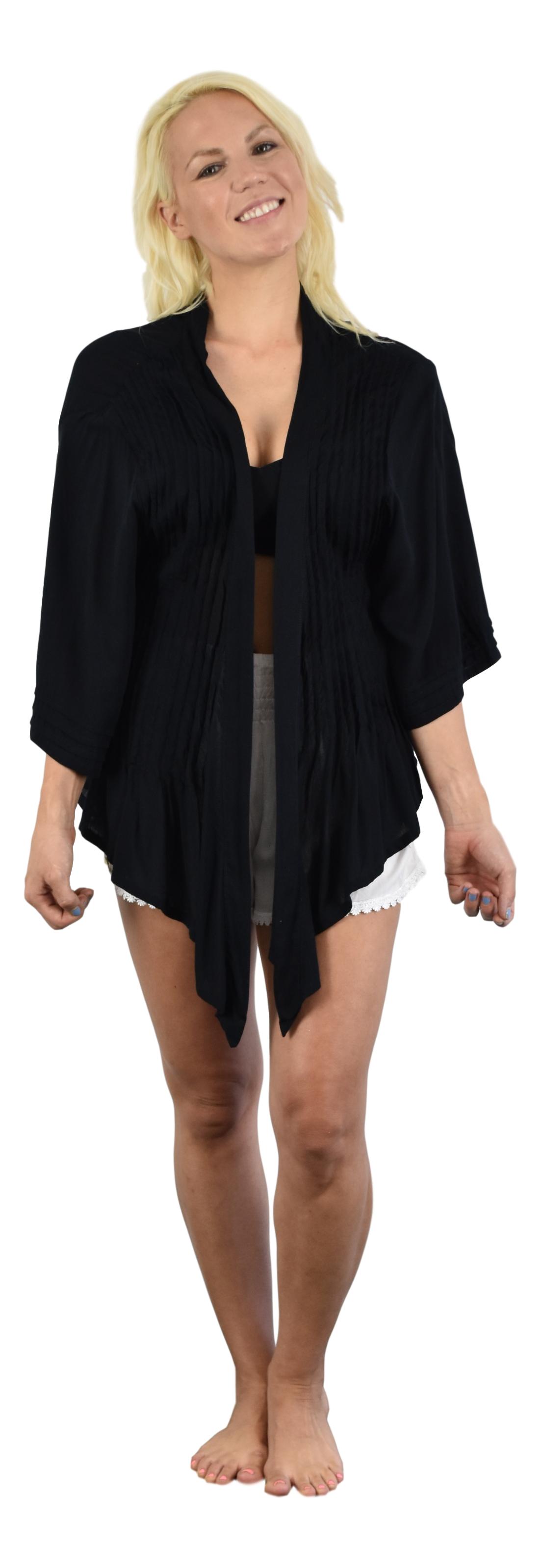 Paia Jacket – PAJ-10 - Black Chiffon Rayon Lightweight Resort Jacket