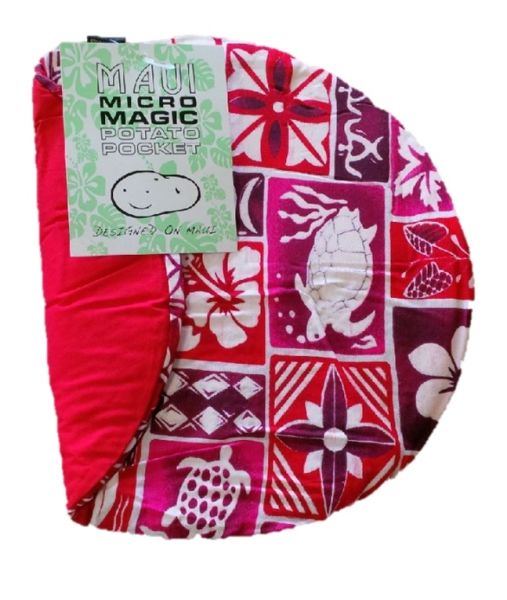 Potato Pocket - PP-1 - Microwave Potato Bag – Red Hawaiian Tropical Print