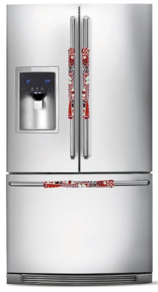 Refrigerator Handle Wrap – R-1 - Red Hawaiian Print Kitchen Handle Cover