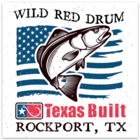 Sticker - SR-TXBLTRED-4 - Texas Built Fishing - Red Drum - 4 inch