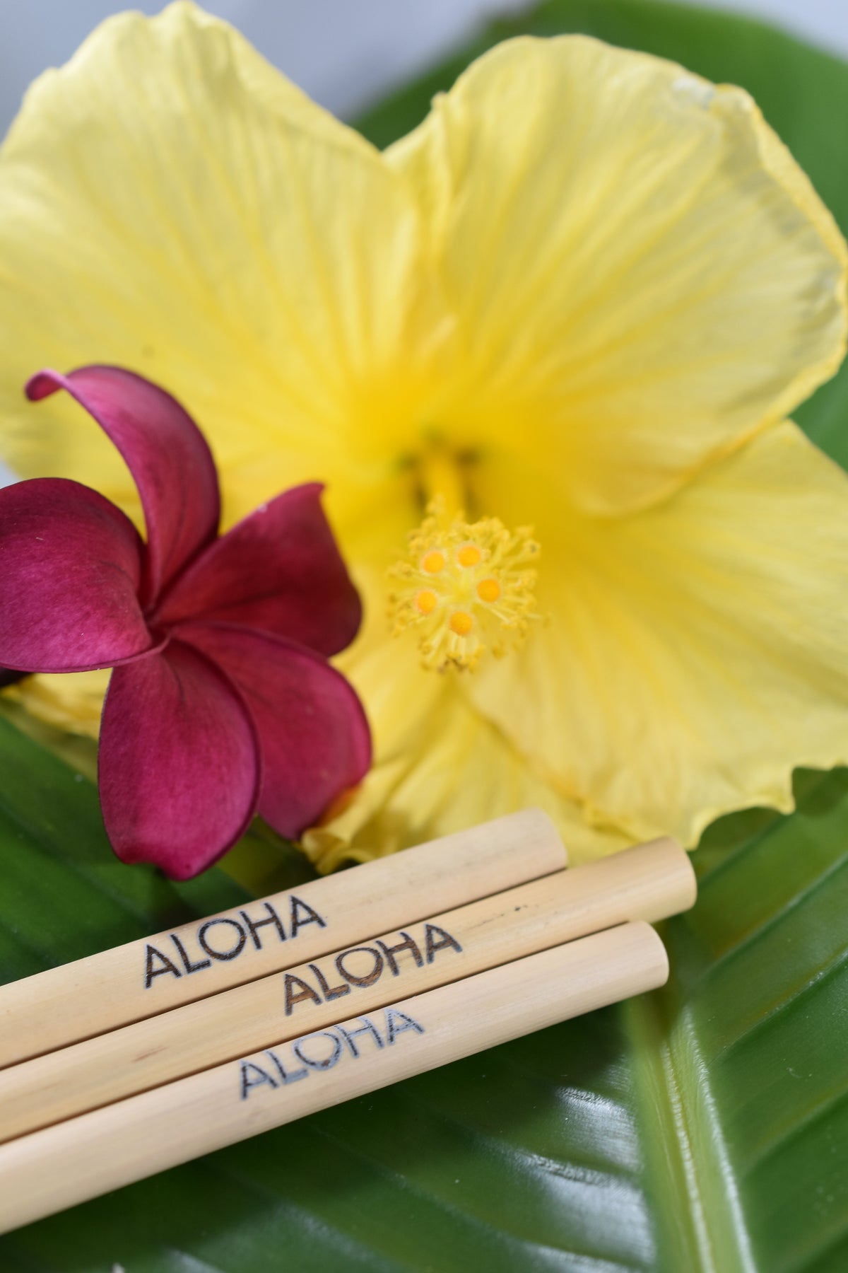 Reusable bamboo straws from Aloha Straw Company and Peace Love Bamboo — eco-friendly drinkware shipped from the USA