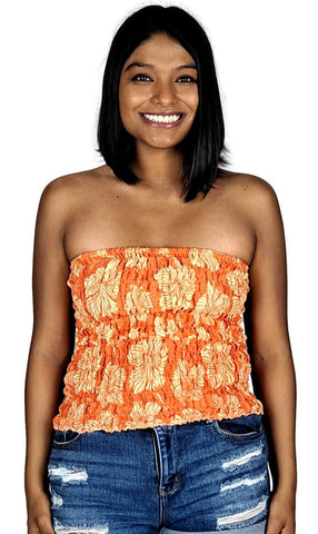 Tops collection — lightweight rayon resortwear tanks and halter tops shipped from the USA