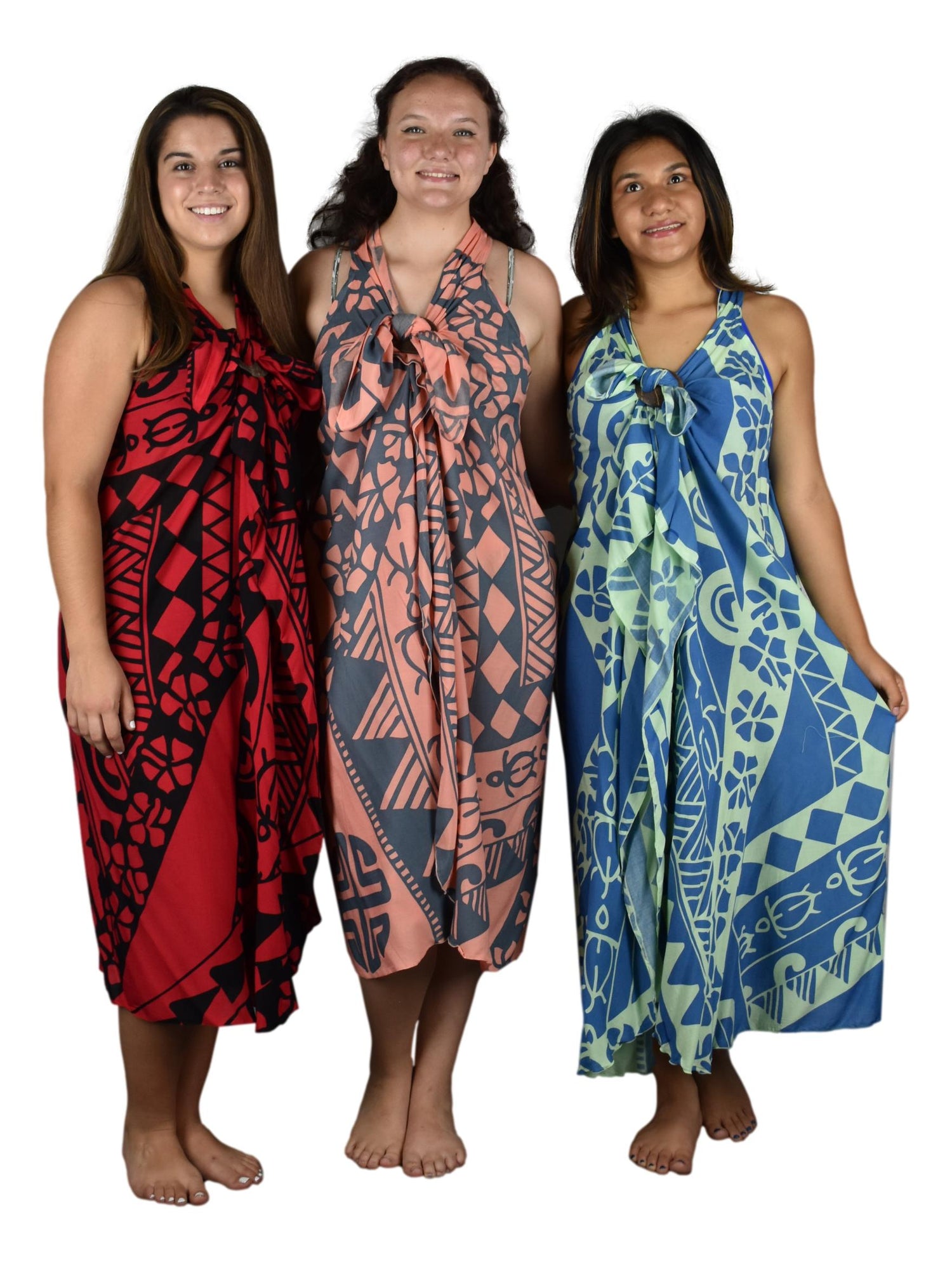 Island Style Magic Sarong — convertible one-size rayon resort cover-up with armholes and rounded corners