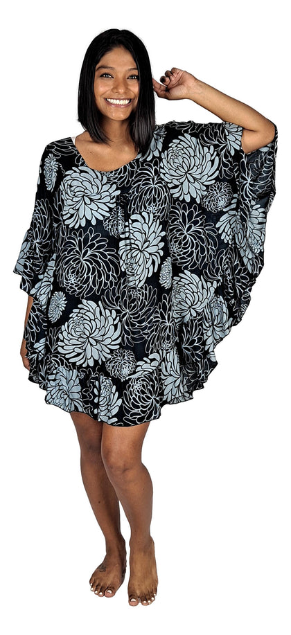 Chrysanthemum print collection — floral rayon resortwear shipped from the USA