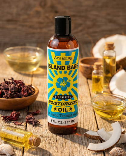 Island Babe Super Moisturizing Oil – ISLBABEMO-8 - Natural Body Oil, Mineral Oil Free, 8 oz