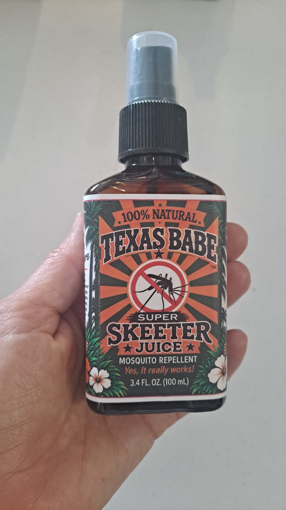 Skeeter Juice Natural Mosquito Repellent | DEET-Free Essential Oil Blend 3.4 Oz - 100 ml