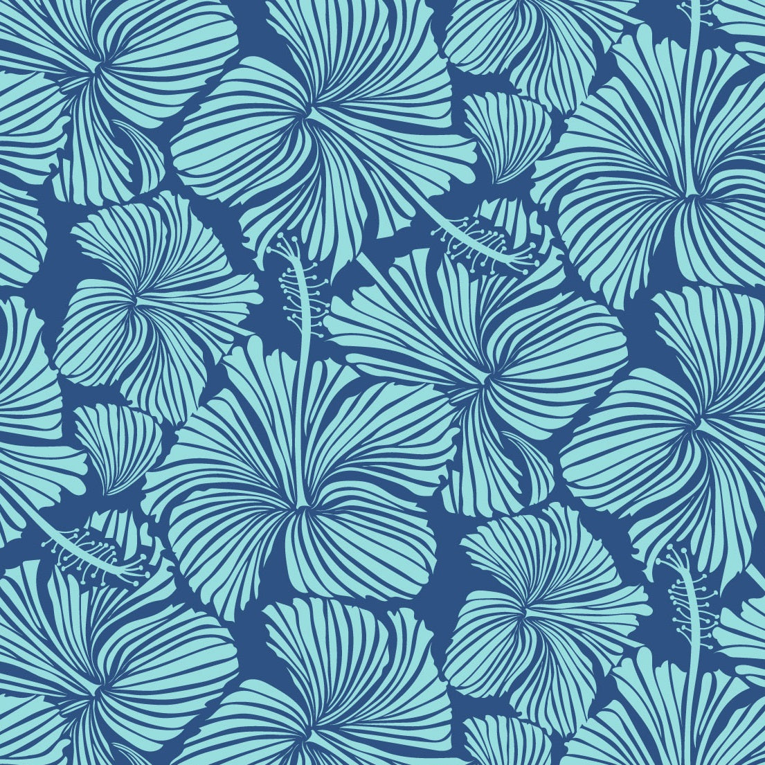 Dorag – DORAG-4015 Blue and Teal Hibiscus
