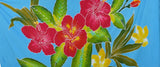Sarong B-113-F - Batik- Hawaiian Hibiscus Blue