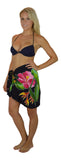 Sarong B-124-H - Batik- Tropical Bouquet Black