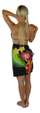 Sarong B-124-H - Batik- Tropical Bouquet Black