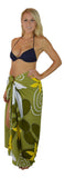 Sarong B-224-F - Batik- Hawaiian Tiare Green