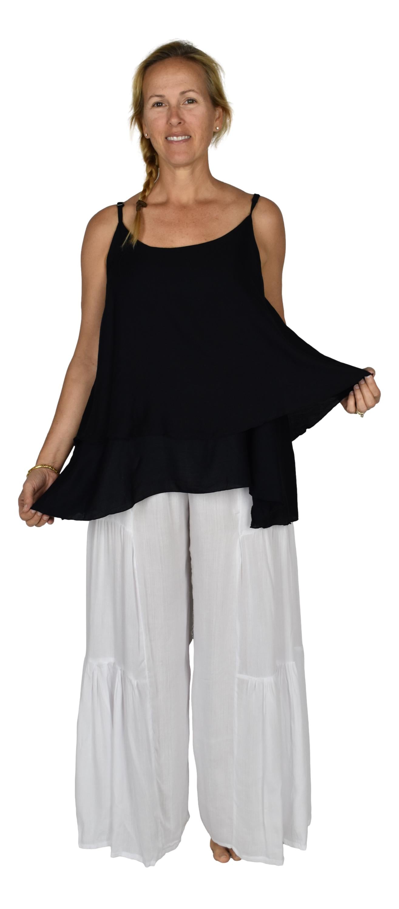Bahama Top - BAHA-10 – Solid Black, w Adjustable Straps