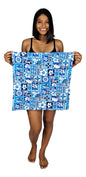Bandana - BAND-6 - Tropical Print Blue 21x21 Rayon