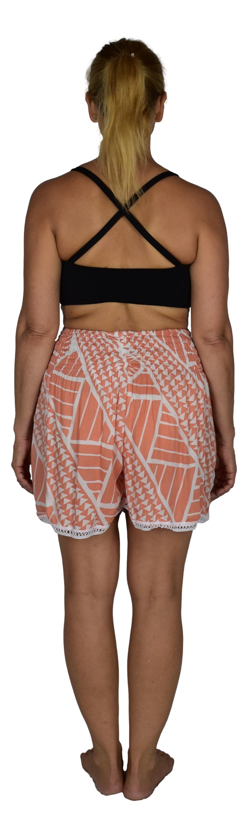 Beach Babe Shorts BBX-4101-XL Juniors Peach and White Coral