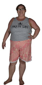 Beach Babe Shorts BBX-4111-XL Pink and White Coral