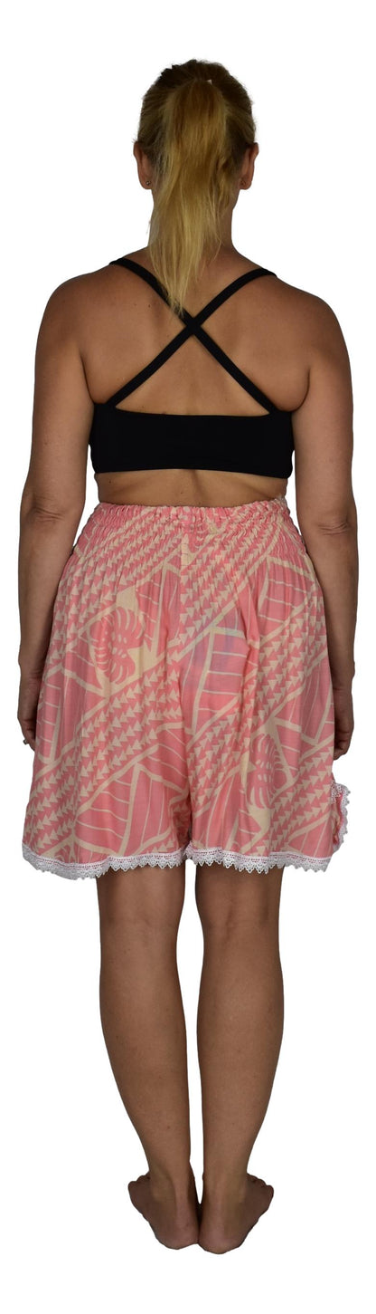 Beach Babe Shorts BBX-4111-XL Pink and White Coral