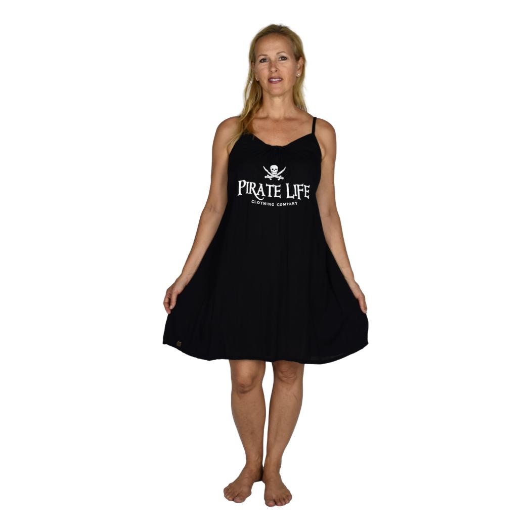 Bali Dress Short - BD-10-PRTLIFE-S - Solid Black Pirate Life