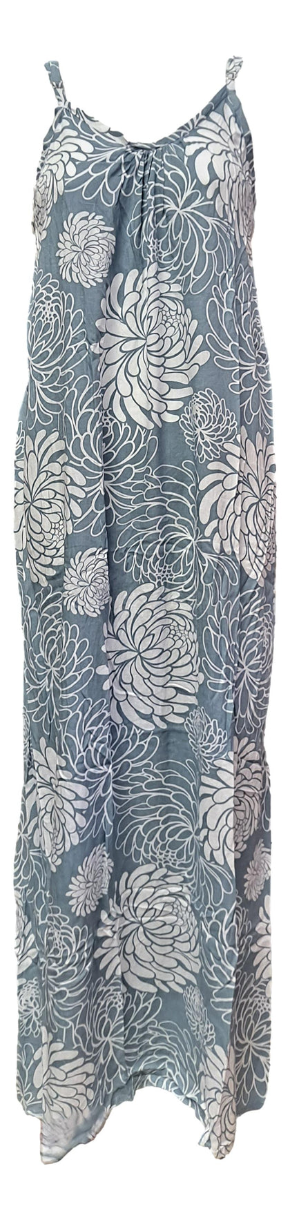 Bali Dress Long - BD-1228-L - Gray Chrysanthemum