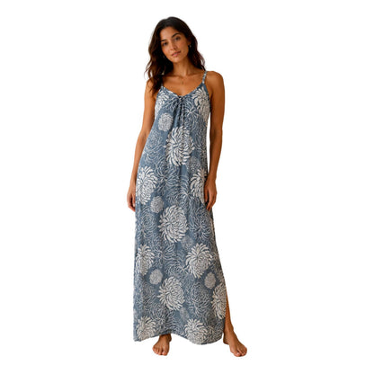 Bali Dress Long - BD-1228-L - Gray Chrysanthemum