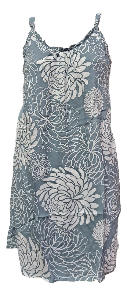 Bali Dress Short - BD-1228-S - Gray Chrysanthemum