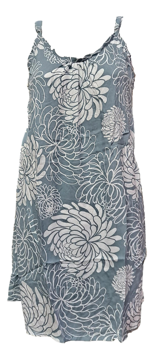 Bali Dress Short - BD-1228-S - Gray Chrysanthemum