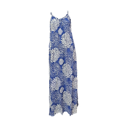 Bali Dress Long - BD-1231-L - Blue Chrysanthemum