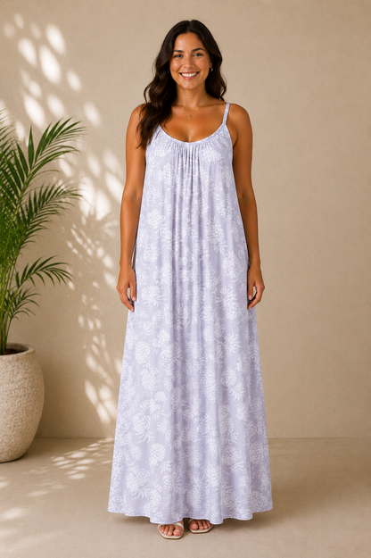 Bali Dress Long - BD-1320-L - Gray Pineapple