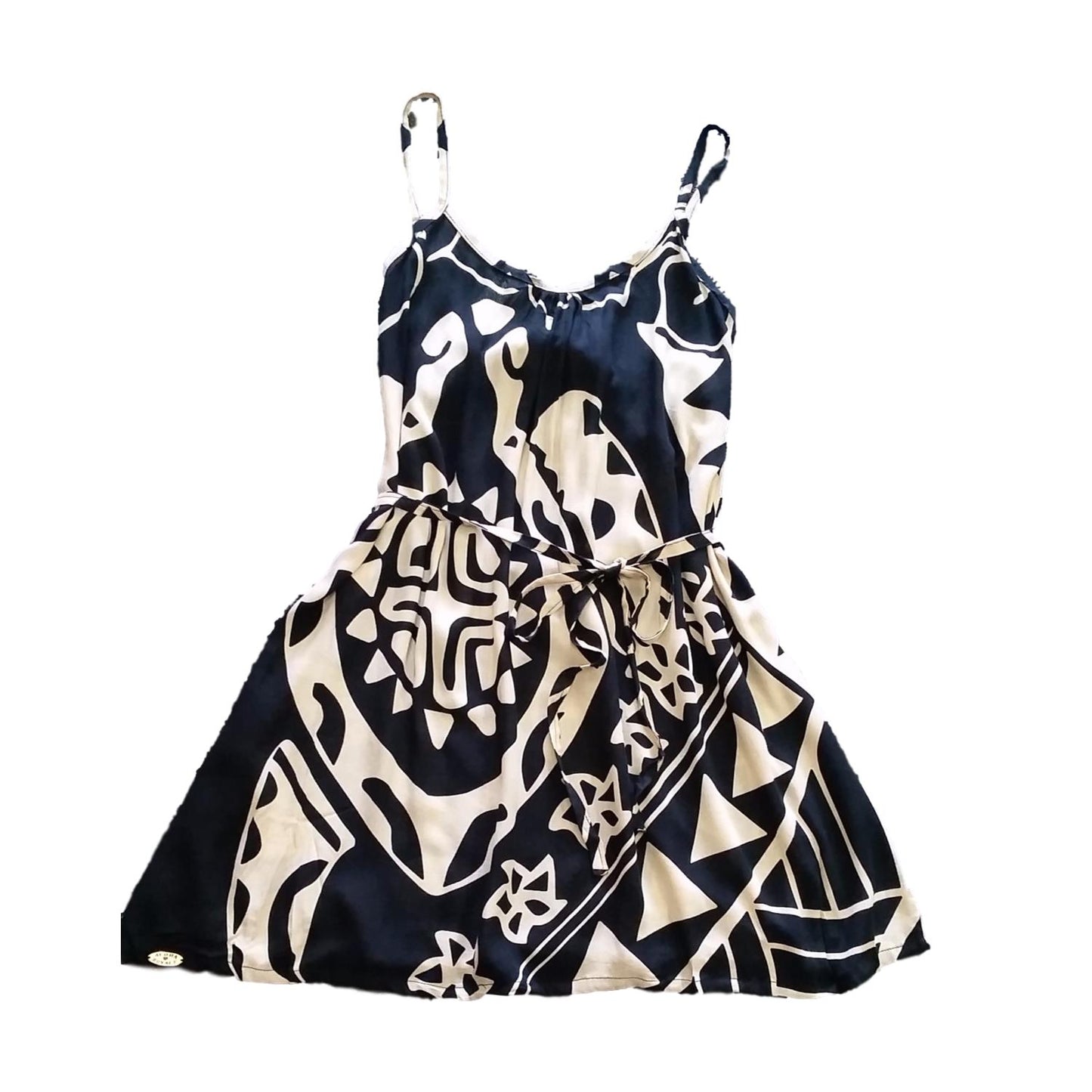 Bali Dress Short - BD-2020-S - Black and Beige Turtle