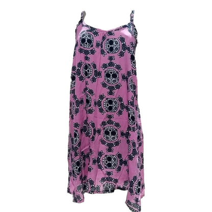 Bali Dress Short - BD-2951-S Pink Sugar Skulls