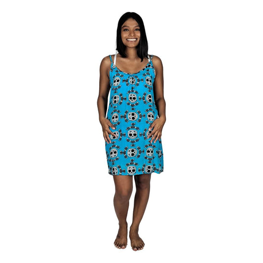 Bali Dress Short - BD-2955-S Blue Sugar Skulls