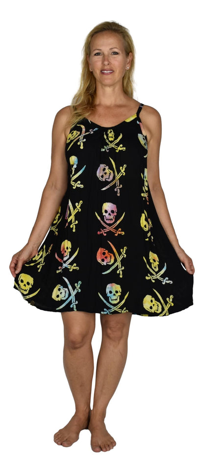 Bali Dress Short - BD-2971-S Rainbow Pirate Print