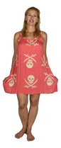 Bali Dress Short - BD-3042-S Pink Pirate Print