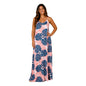 Bali Dress Long - BD-4321-L - Pink and Gray Monstera