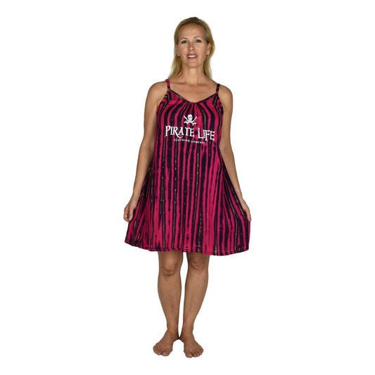 Bali Dress Short - BD-912-PRTLIFE-S Pink Tye Dye Pirate Life