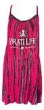 Bali Dress Short - BD-912-PRTLIFE-S Pink Tye Dye Pirate Life