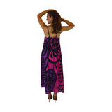 Bali Dress Long - BD-MON2-12-L - Pink Monstera **Pre-order Winter 2025/2026**