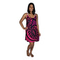 Bali Dress Short - BD-MON2-12-S - Pink Monstera