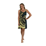 Bali Dress Short - BD-MON2-20-S - Gray Monstera **Pre-order Winter 2025/2026**